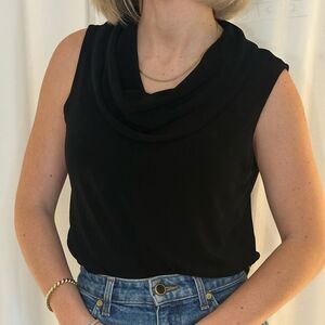 West End black sleveless Cowl Neck Top